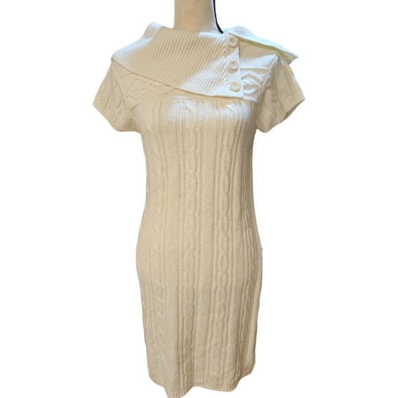 AGB Off White Sweater Dress - Picture 1 of 9